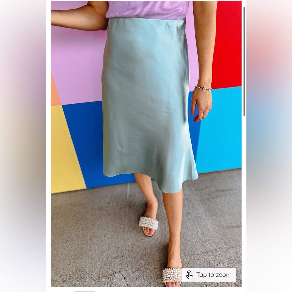 Midi Skirt - Pastel Aqua